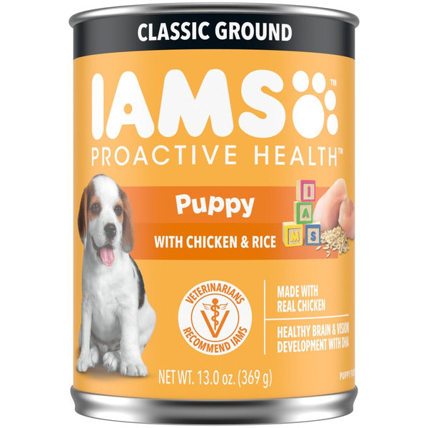 IAMS Proactive Health Puppy Wet Dog Food Classic Ground with Chicken and Rice - Elite Pet Collective