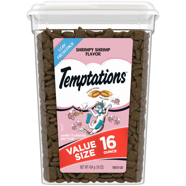 TEMPTATIONS Classic Crunchy and Soft Cat Treats Shrimp Flavor - Elite Pet Collective