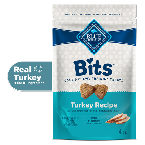 Blue Buffalo BLUE Bits Natural Soft-Moist Training Dog Treats, Turkey Recipe - Elite Pet Collective