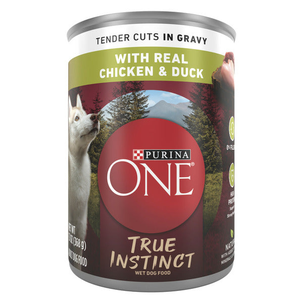 Purina ONE Natural Wet Dog Food Gravy, True Instinct Tender Cuts With Real Chicken and Duck - Elite Pet Collective