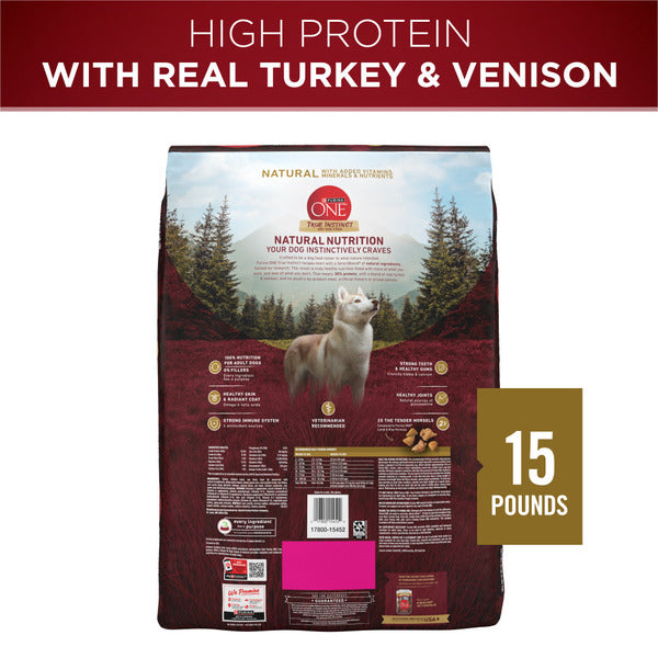 Purina ONE True Instinct With A Blend Of Real Turkey and Venison Dry Dog Food - Elite Pet Collective