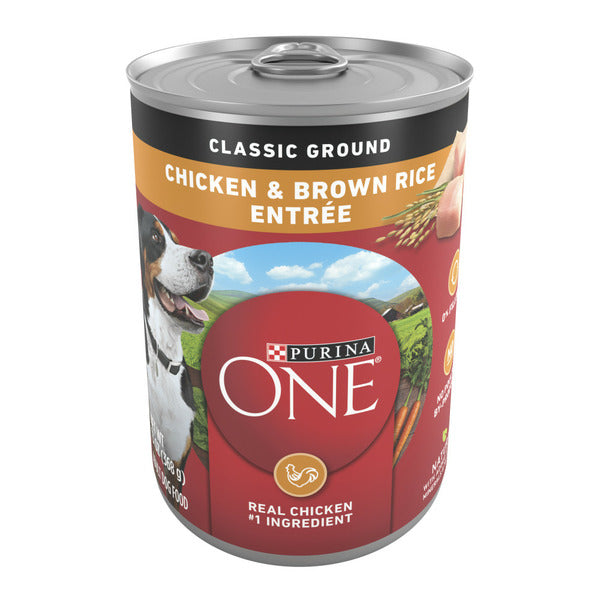 Purina ONE Classic Ground Chicken and Brown Rice Entree Adult Wet Dog Food - Elite Pet Collective