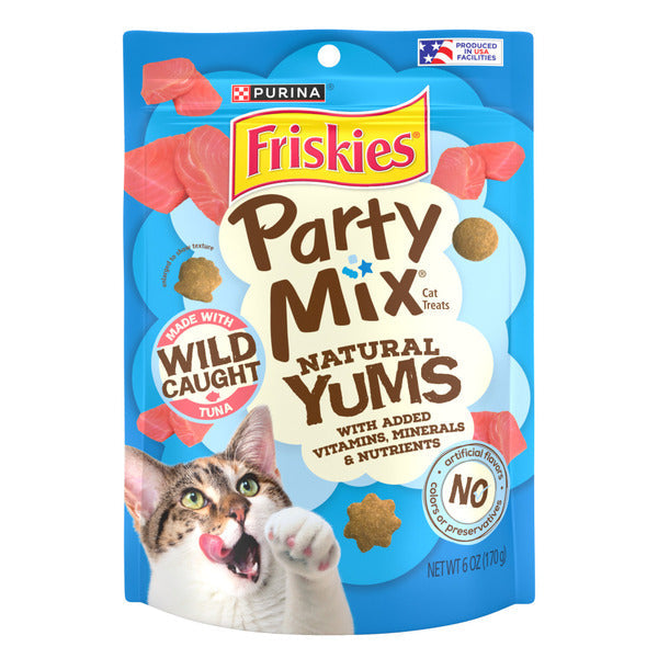 Purina Friskies Natural Cat Treats, Party Mix Natural Yums With Wild Tuna - Elite Pet Collective