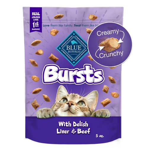 Blue Buffalo Bursts Crunchy Cat Treats, Chicken Liver and Beef - Elite Pet Collective
