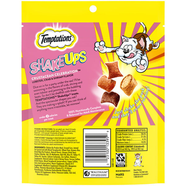 TEMPTATIONS Shakeups Crunchy and Soft Cat Treats, Crustacean Celebration Flavor - Elite Pet Collective
