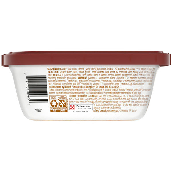 Purina Beneful High Protein, Gravy Wet Dog Food, Prepared Meals Beef Stew - Elite Pet Collective