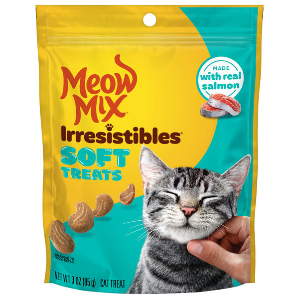 Meow Mix Irresistibles Cat Treats, Soft With Salmon, 3-Ounce - Elite Pet Collective