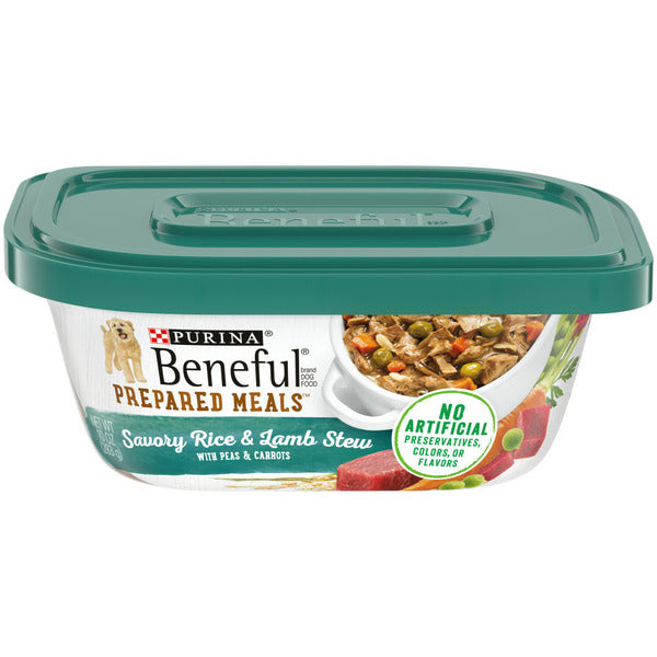 Purina Beneful High Protein Wet Dog Food With Gravy, Prepared Meals Savory Rice & Lamb Stew - Elite Pet Collective