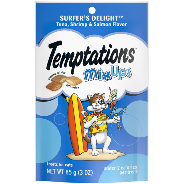 TEMPTATIONS MixUps Crunchy and Soft Cat Treats Surfers' Delight Flavor - Elite Pet Collective