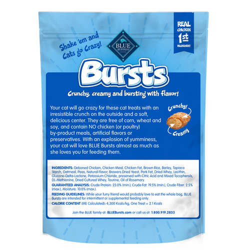 Blue Buffalo Bursts Crunchy Cat Treats, Chicken - Elite Pet Collective