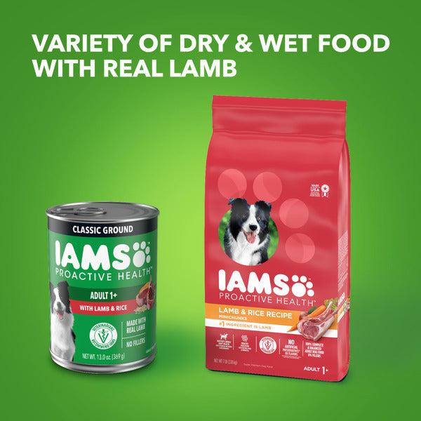 IAMS Proactive Health Adult Wet Dog Food Classic Ground with Lamb & Whole Grain Rice - Elite Pet Collective