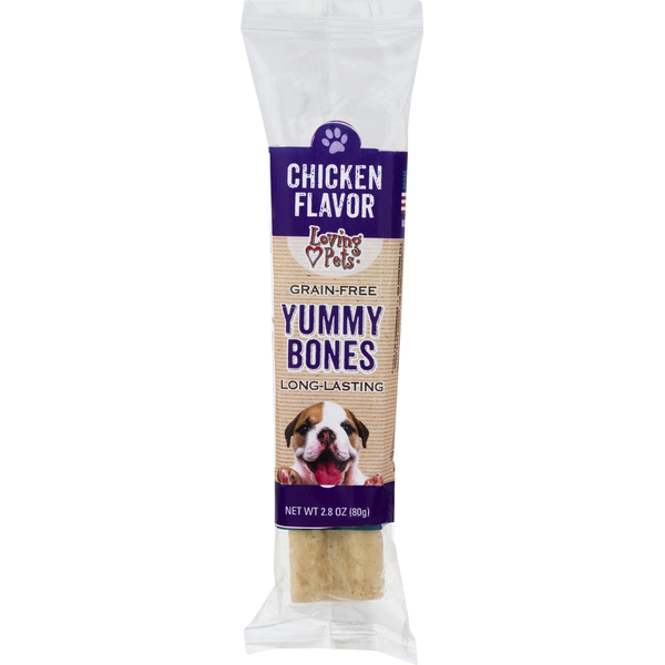 Loving Pets Dog Treats, Grain-Free, Yummy Bones, Chicken Flavor - Elite Pet Collective
