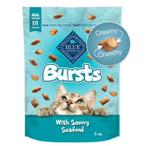 Blue Buffalo Bursts Crunchy Cat Treats, Seafood - Elite Pet Collective