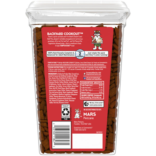 TEMPTATIONS MixUps Crunchy and Soft Cat Treats Backyard Cookout Flavor - Elite Pet Collective