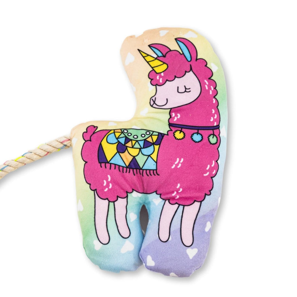 Magical Llama Plush Dog Toy – with Squeaker & Crinkle Paper for Fun Play - Elite Pet Collective