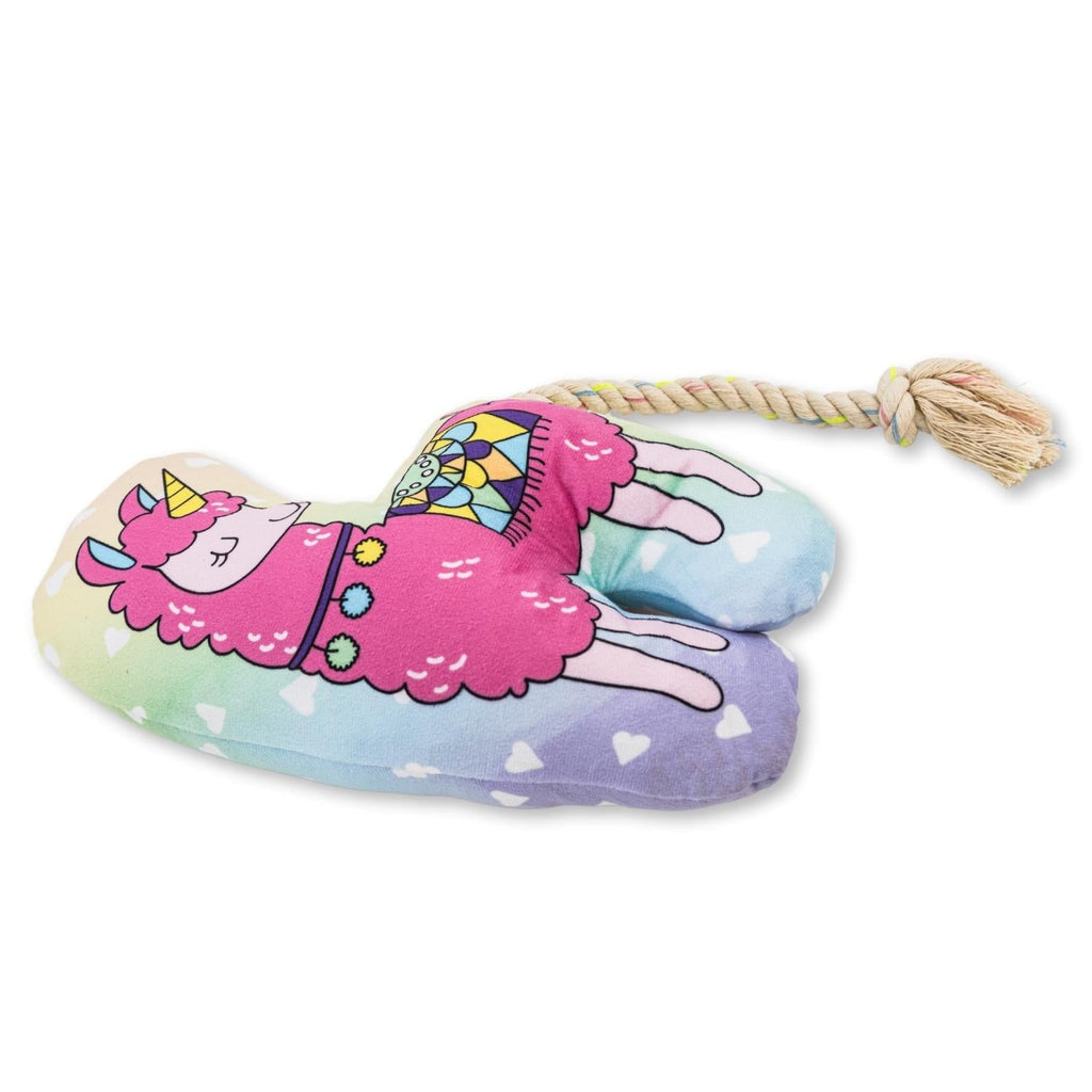 Magical Llama Plush Dog Toy – with Squeaker & Crinkle Paper for Fun Play - Elite Pet Collective