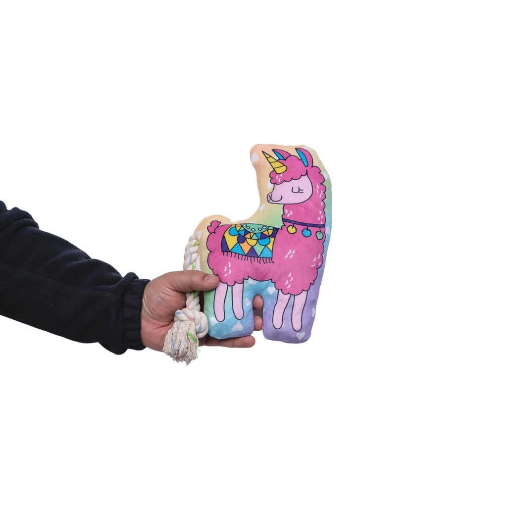 Magical Llama Plush Dog Toy – with Squeaker & Crinkle Paper for Fun Play - Elite Pet Collective