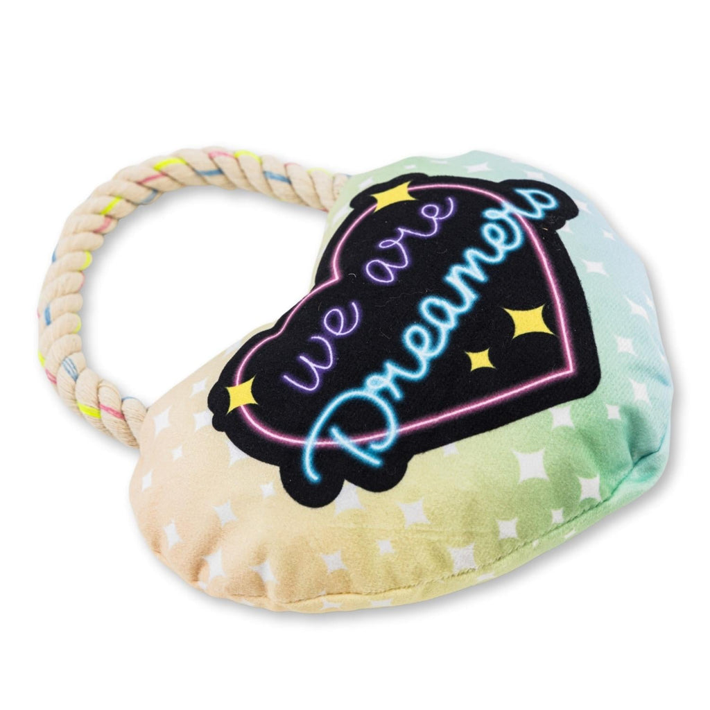 Love Heart Plush Dog Toy – with Squeaker & Crinkle Paper for Fun Play - Elite Pet Collective