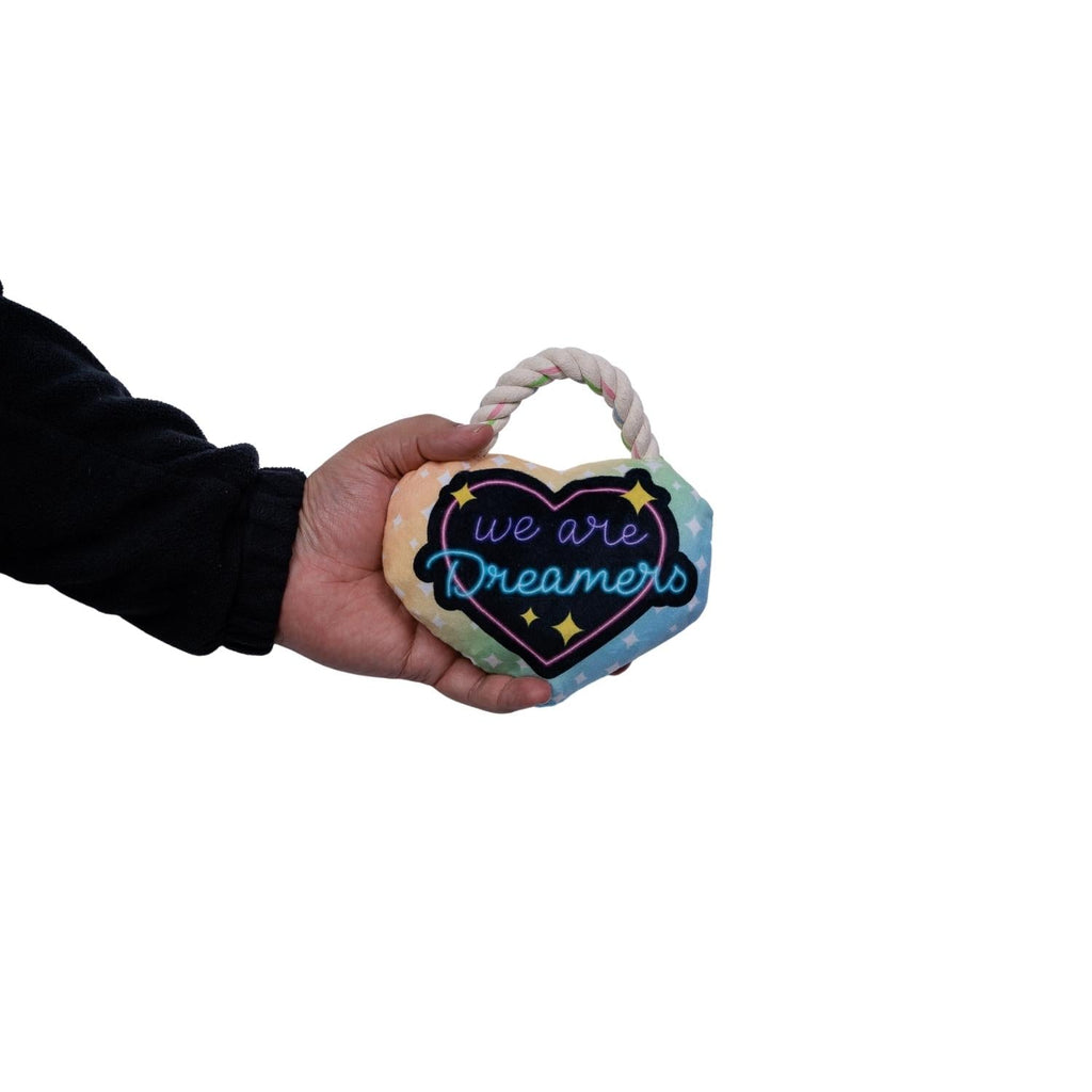 Love Heart Plush Dog Toy – with Squeaker & Crinkle Paper for Fun Play - Elite Pet Collective