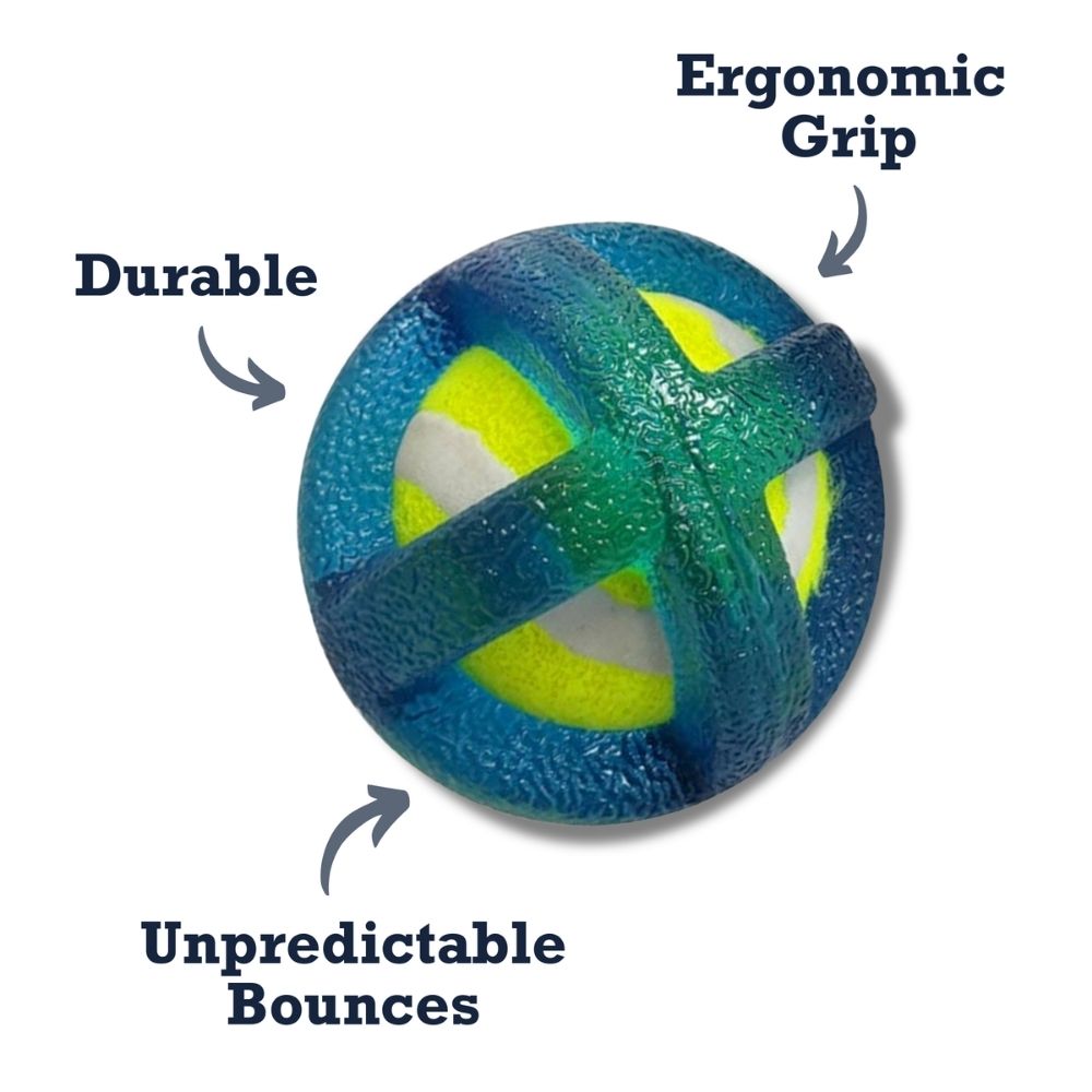 TPR-Coated Agility Tennis Ball Dog Toy – Durable & Pet-Safe - Elite Pet Collective