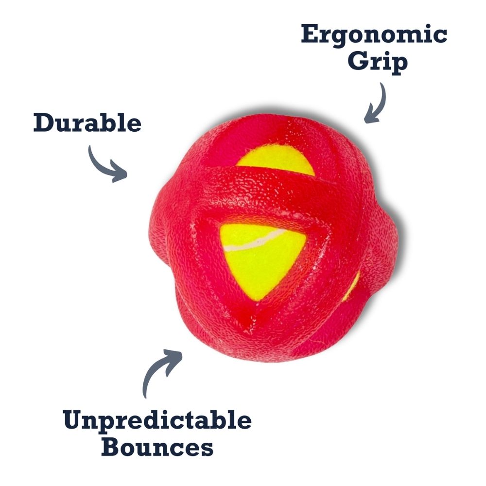 TPR-Coated Agility Tennis Ball Dog Toy – Durable & Pet-Safe - Elite Pet Collective