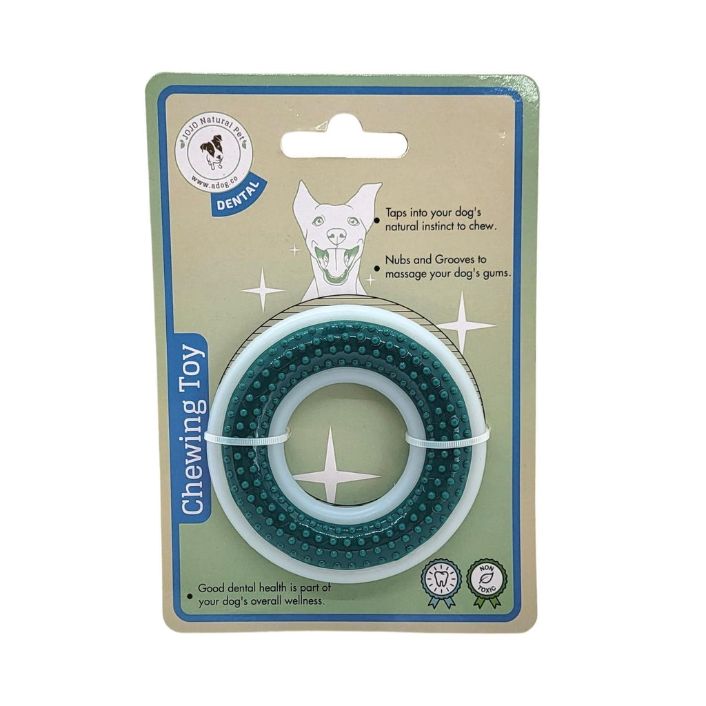 TPR & Nylon Dental Chew Ring Toy for Dogs - Ideal for Aggressive Chewers – (4" Diameter) - Elite Pet Collective