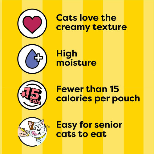 BestBy12/26 Temptations Creamy Puree Cat Treats Chicken & Salmon 16 Pouches - Elite Pet Collective