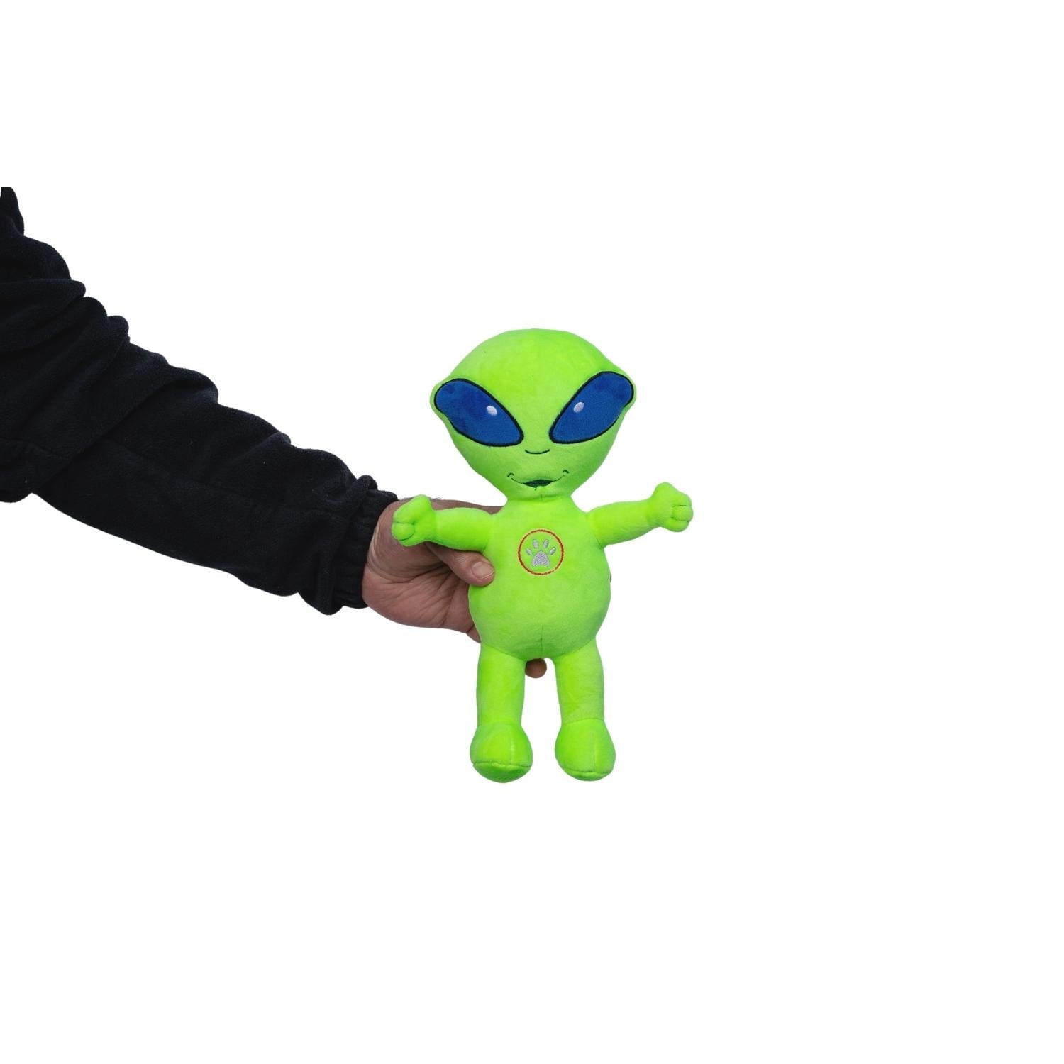 Space Alien & Rocket Plush Dog Toy Gift Set – with Squeaker & Crinkle Paper for Fun Play - Elite Pet Collective