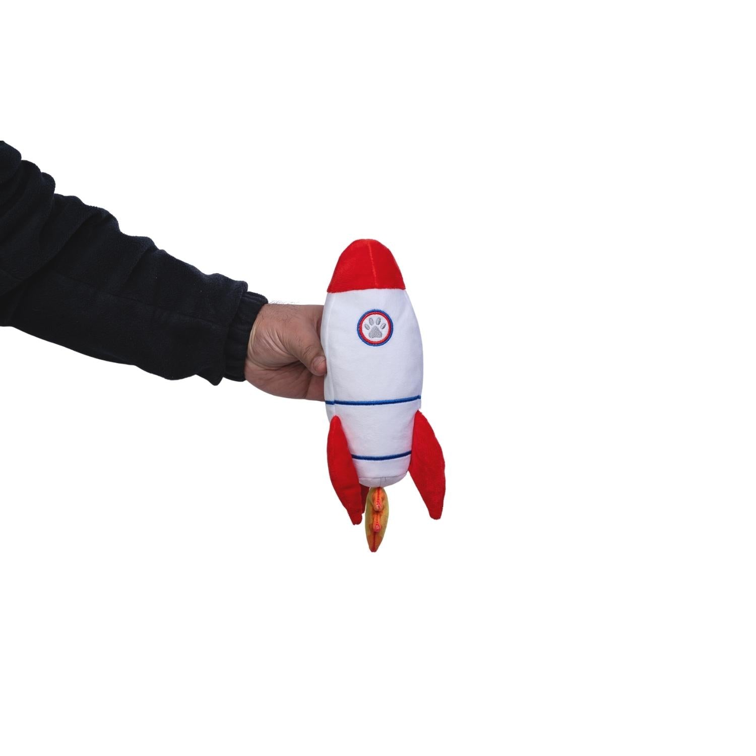 Space Alien & Rocket Plush Dog Toy Gift Set – with Squeaker & Crinkle Paper for Fun Play - Elite Pet Collective