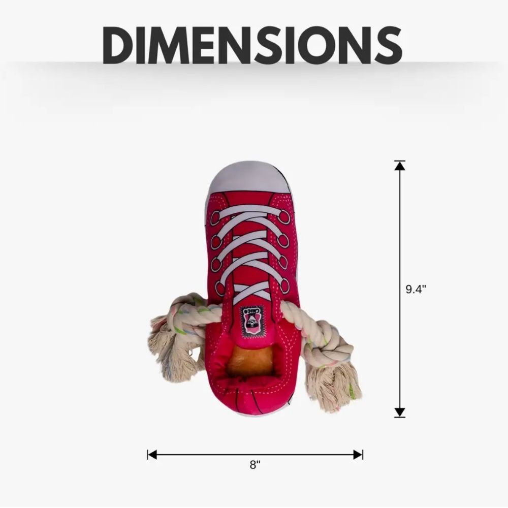 Squeaky Comfort Plush Sneaker Dog Toy – with Treat Compartment, Safe & Durable – Pink - Elite Pet Collective