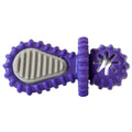 Purple Rubber Dental Pacifier Dog Toy – Ridges, Treat Hole & Durable Design - Elite Pet Collective