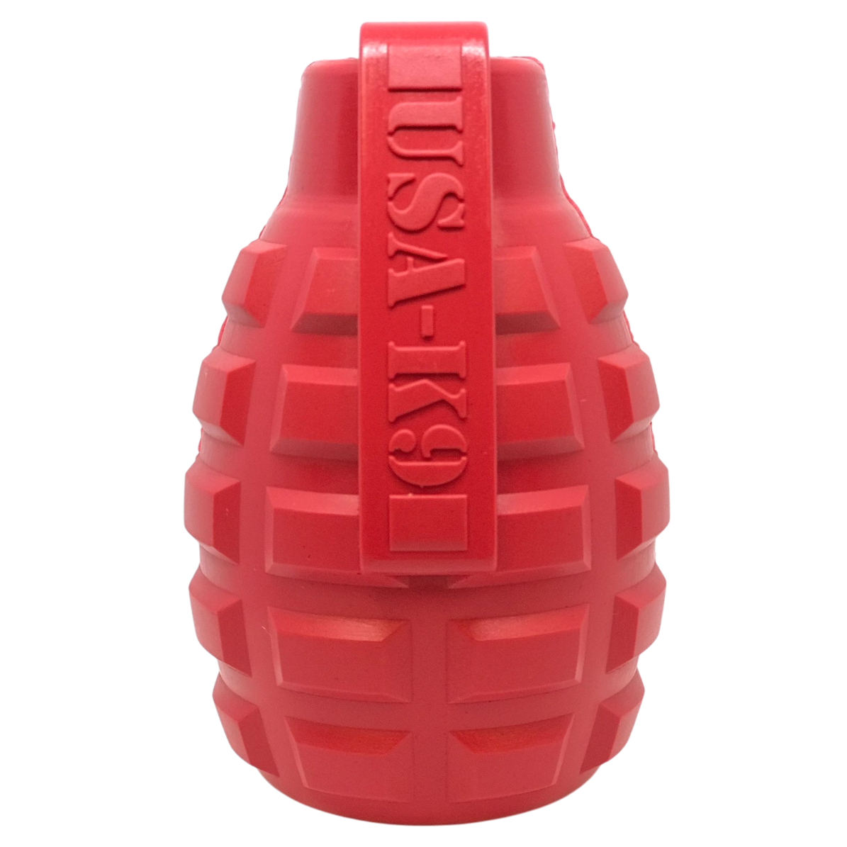 USA-K9 Grenade Rubber Dog Chew Toy | K9 Handler eDispenser Toy | Red & Blue | USA Made - Elite Pet Collective