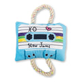 Retro Cassette Tape Plush Dog Toy – with Squeaker & Crinkle Paper for Fun Play - Elite Pet Collective