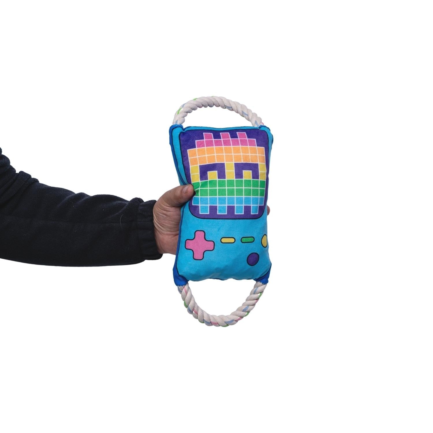 Retro Gamer Plush Dog Toy – with Squeaker & Crinkle Paper for Fun Play - Elite Pet Collective