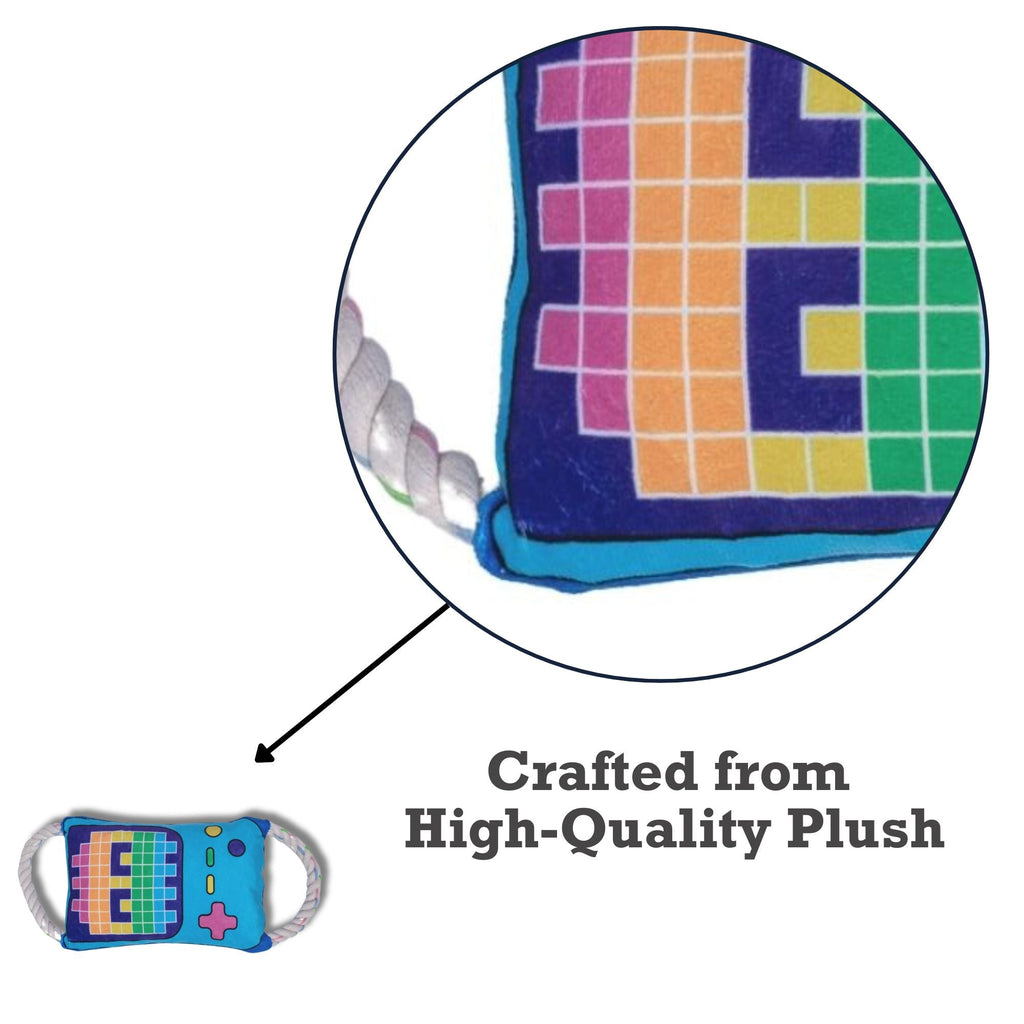 Retro Gamer Plush Dog Toy – with Squeaker & Crinkle Paper for Fun Play - Elite Pet Collective