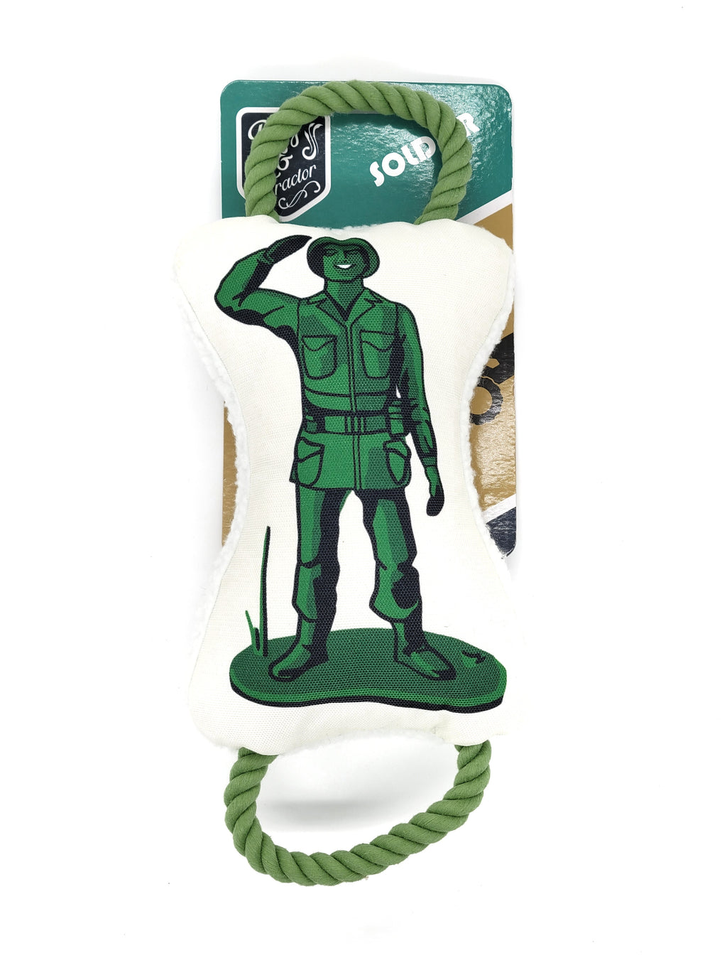 Retro Soldier with Squeaker & Crinkle Paper Plush Dog Toy - Elite Pet Collective