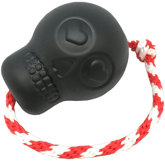 USA-K9 Magnum Skull - Black Magnum Rubber Chew Toy for Extreme Chewers | USA Made - Elite Pet Collective