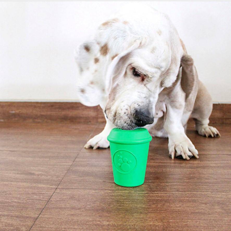 Coffee Cup Rubber Dog Chew Toy for Power Chewers | Treat Dispenser | USA Made - Elite Pet Collective