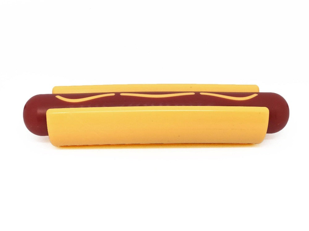Hot Dog Nylon Dog Toy for Aggressive Chewers | USA Made | SodaPup - Elite Pet Collective