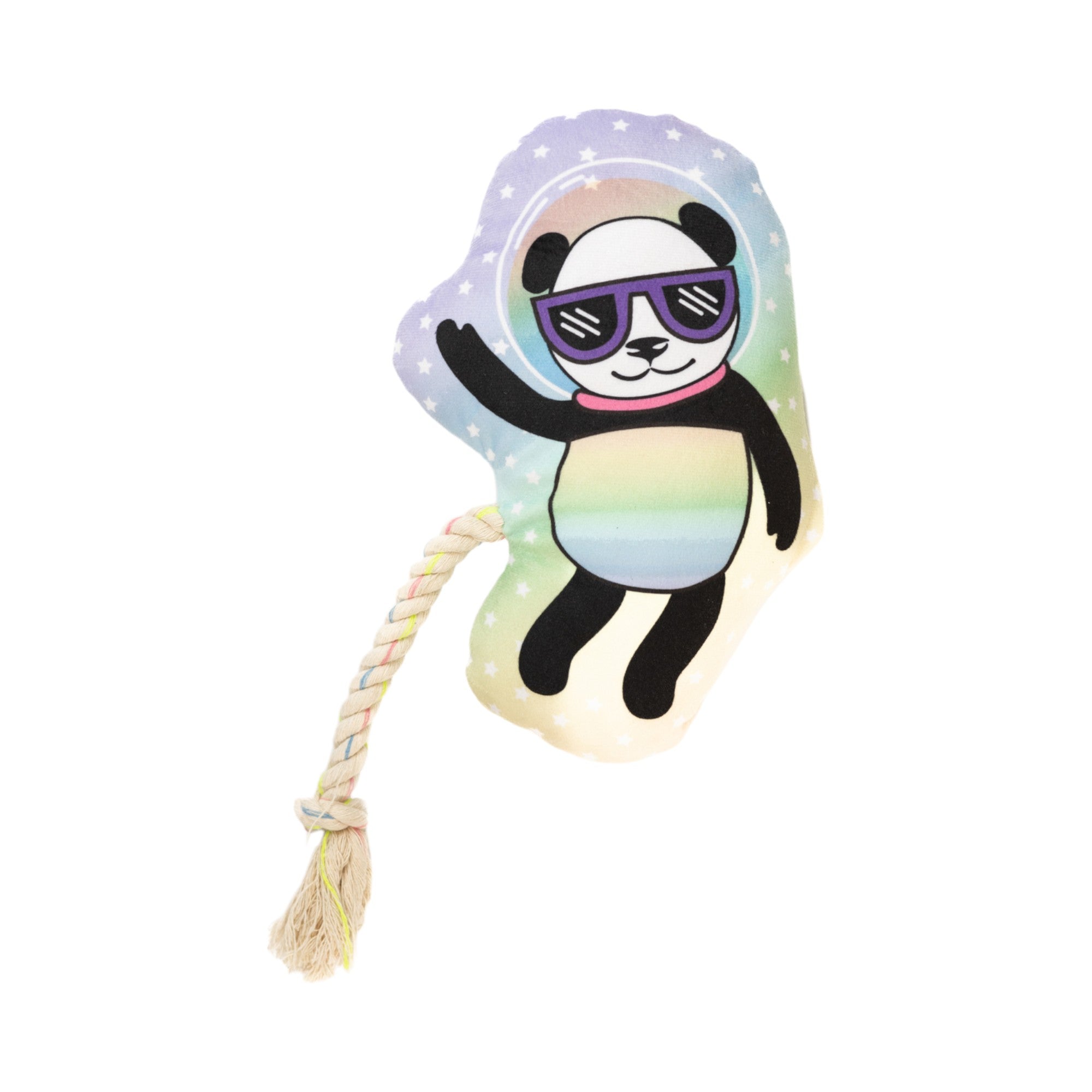 Space Panda Plush Dog Toy – with Squeaker & Crinkle Paper for Fun Play - Elite Pet Collective