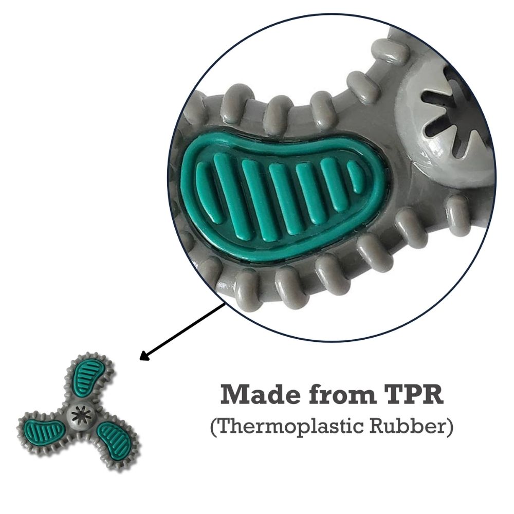 TPR Dental Spinner Dog Chew Toy – Durable Dental Care Fun for Light to Medium Chewers - Elite Pet Collective