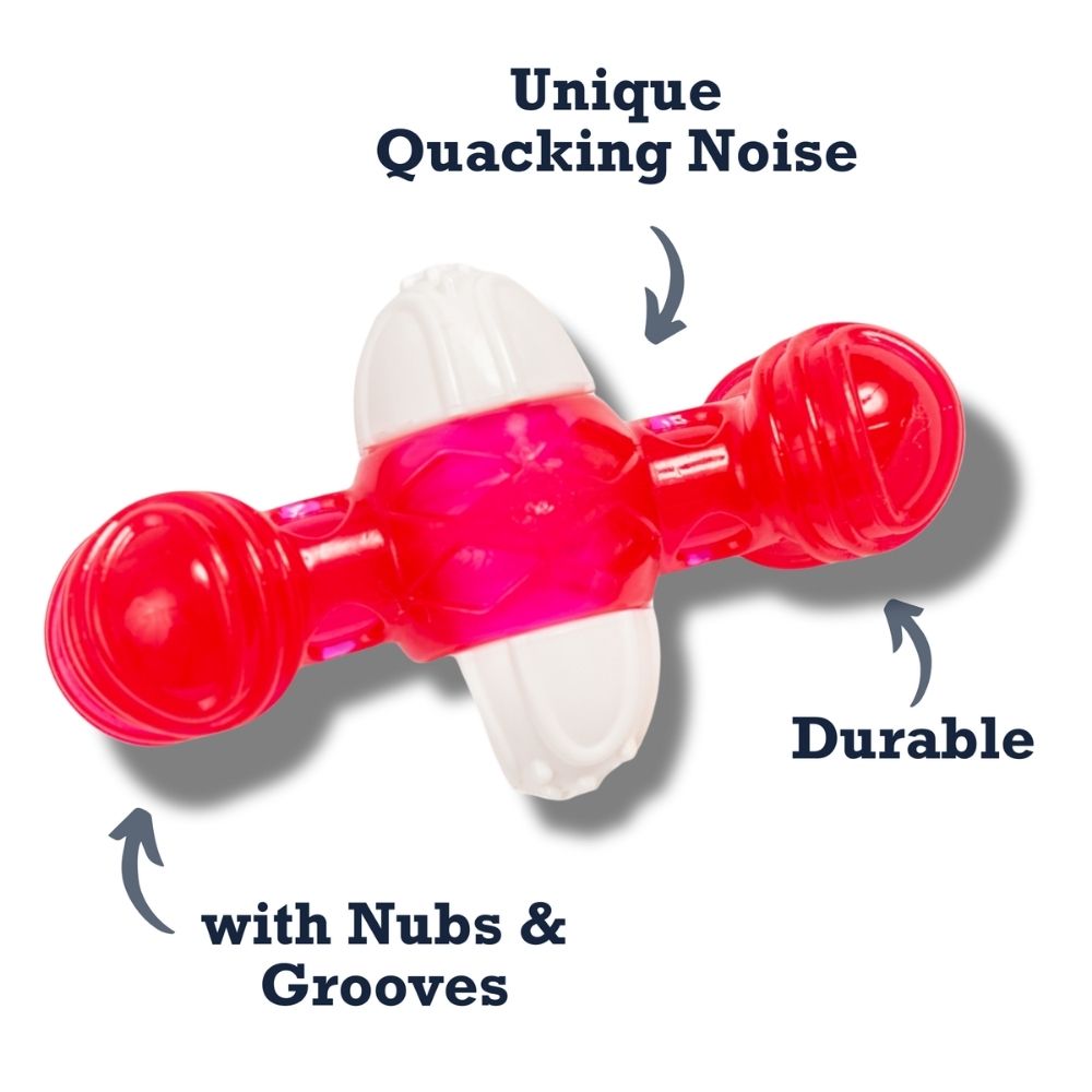 Country Living TPR & Nylon Quacker Bone Chew Toy for Dogs – with Engaging Quacking Sound - Elite Pet Collective