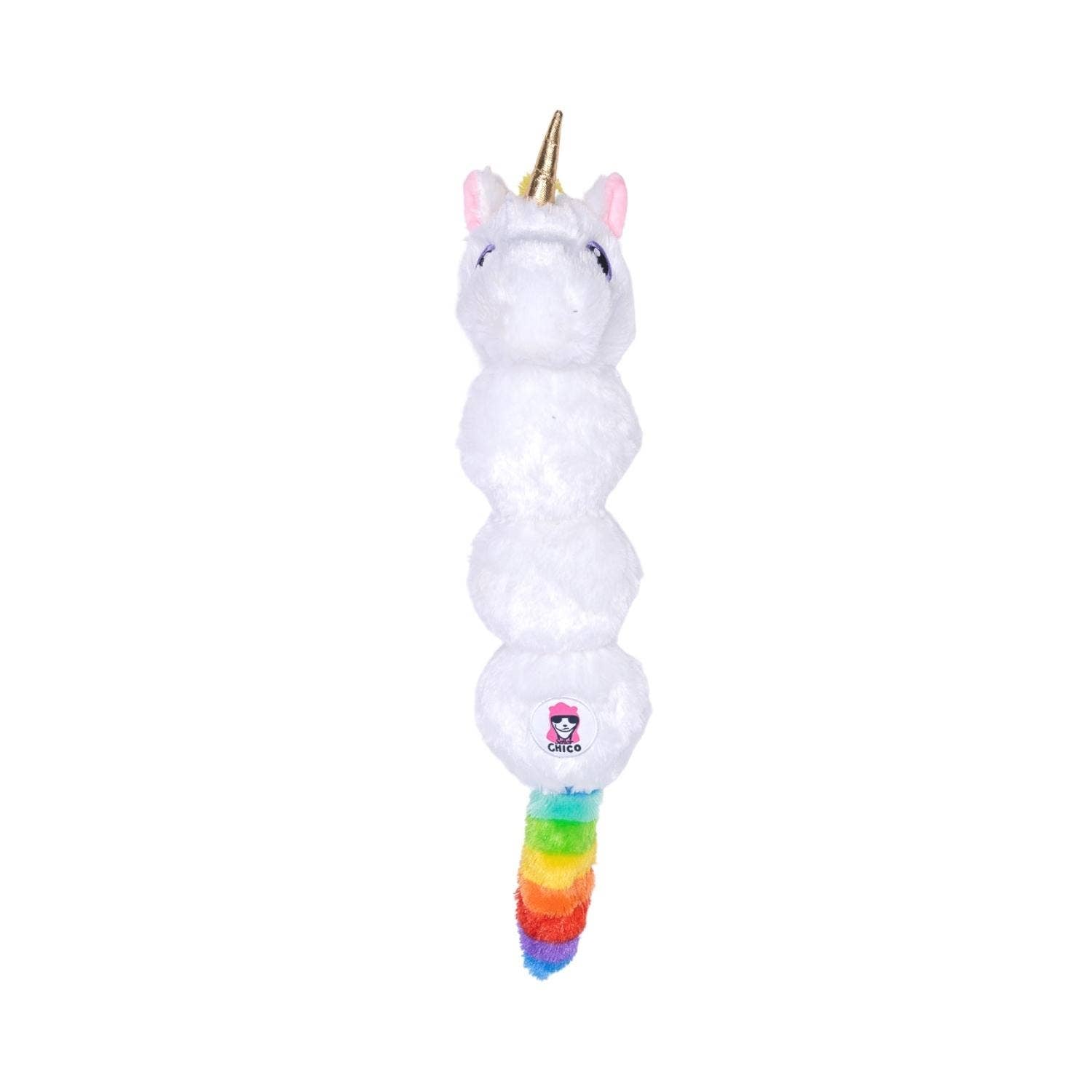 Colorful Unicorn Magical Creature Plush Dog Toy – with Squeaker & Crinkle Paper for Fun Play - Elite Pet Collective