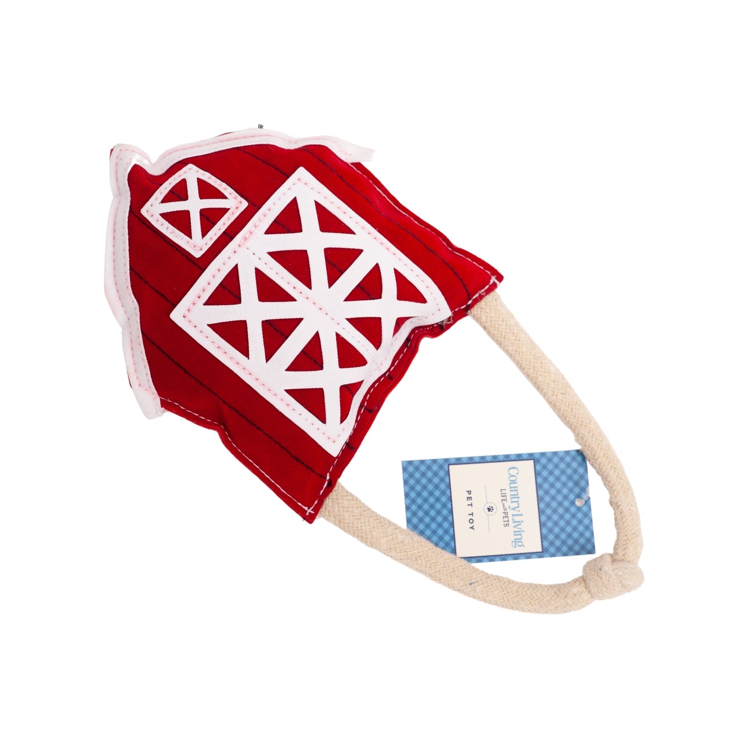 Country Living Faux Leather Red Barn Dog Chew Toy – Safe, Long-Lasting, and Non-Toxic - Elite Pet Collective