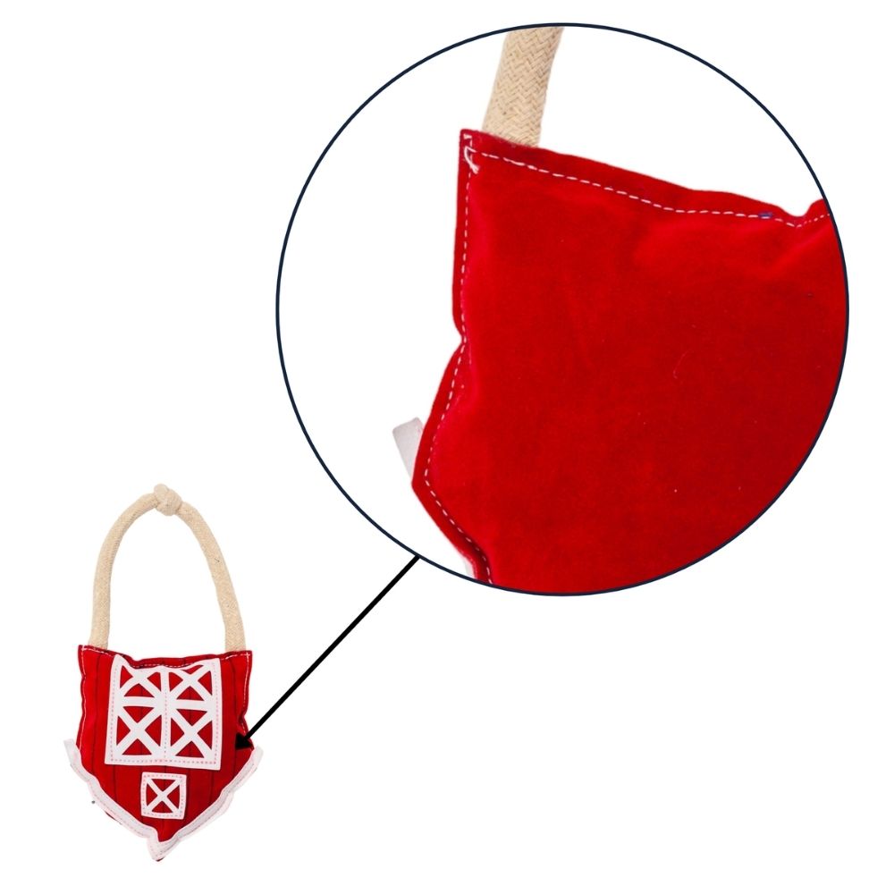 Country Living Faux Leather Red Barn Dog Chew Toy – Safe, Long-Lasting, and Non-Toxic - Elite Pet Collective