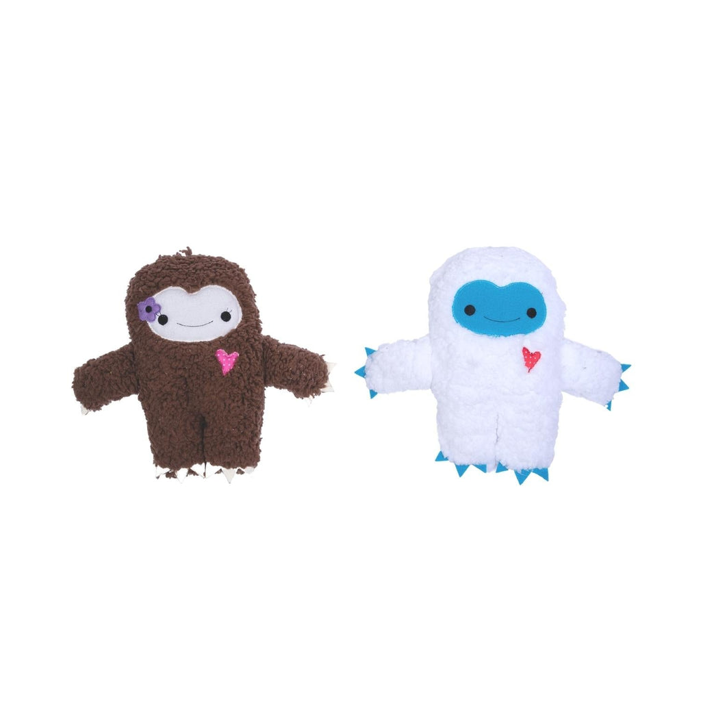 Yeti & Snowman Plush Dog Toy Gift Set – with Squeaker & Crinkle Paper for Fun Play - Elite Pet Collective